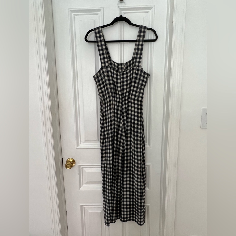 Rita Row Stefan Navy Gingham Button Front Sleevel… - image 5